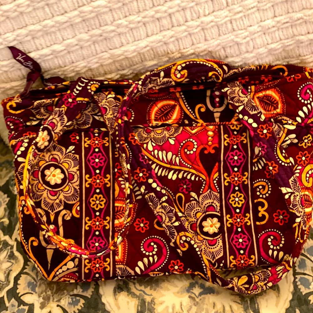 Vera Bradley orange purple shoulder bag